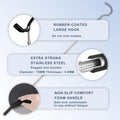 Snake Hook Heavy Duty, Snake Hook Retractable 35"-65" Catcher Hook for Rattlesnakes Ball Python Rattle Cobra Removal Non