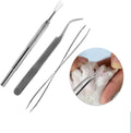 ideanovo 3 Pack Tick Remover Tool kit Stainless Steel Tick Remover Tweezers for Pets Dogs and Cats