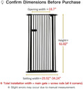 Lumizone Extra Tall Cat Gate 61.02" High 29.92"-34.24" Wide Pet Gate Black