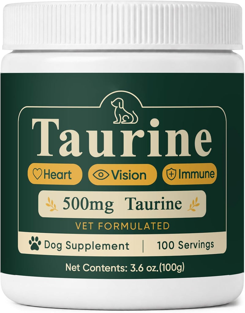 Taurine for Dogs, Taurine Powder for Dogs, Taurine Supplement Support Vision, Heart & Immune, 100 Grams (1)