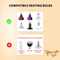 5.5" Reptile Heat Lamp Fixture with Dimming Thermostat Ceramic Heat Emitter