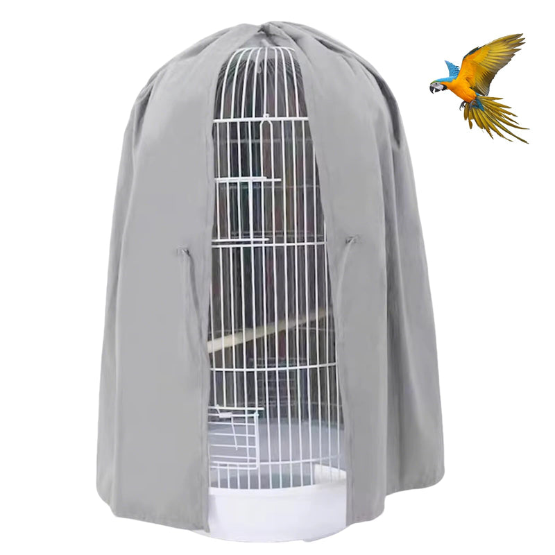 QBLEEV Round Parrot Birdcage Cover Pet Universal Blackout Cage Cover Shade Windproof Light-Proof Sleep Reduces Distractions Night Accessories Cloth Without Cage