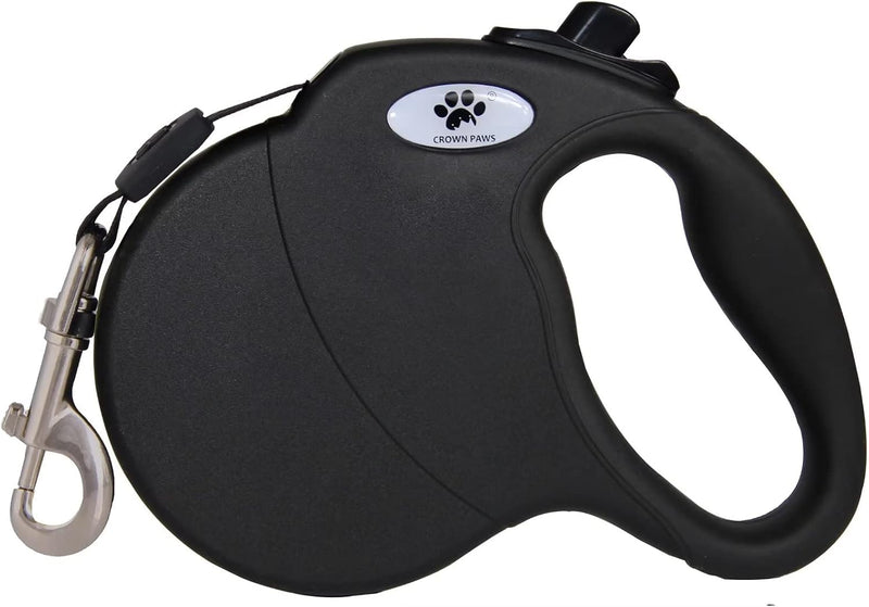 16 ft Retractable Dog Leash for Large Dogs up to 110 lbs,Tangle-Free Nylon Tape,Black Dan L