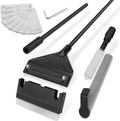 24.5’’ Professional Algae Scraper, Aquarium Blade Cleaner with 10 Pcs Replaceable Blades Stubborn Algae, Suitable for Wa
