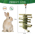 kathson Guinea Pig Treats Hanging Bunny Chew Toys for Teeth Grinding, Organic Bamboo Sticks Natural Rabbit Enrichment To