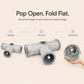 Plush Inside 3-Way Shape Small Animals Tube Tunnel with Interactive Ball for Guinea Pig, Hamster, Chinchilla, Hedgehog H
