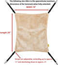 Cat Hammock for Cage Crate, 20"x18", Large for Ferret & Kitten
