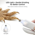 Bearded Dragon Nail Clipper & Grinder 2-in-1 - Rechargeable Electric Lizard Nail File Trimmer with Safety LED Light, Qui