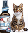 PetSilver Wound & Skin Spray for Cats - Chelated Silver, Superior to Colloidal Silver - Wound Care, Allergy & Itch Relief, Hot Spot Treatment for Cats - Natural Skin Soother - Made in USA - 2 fl oz
