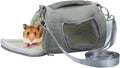 Litewoo Hamster Travel Carrier Portable Bag with Adjustable Strap, Grey, L