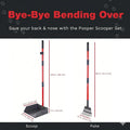 Metal Pooper Scooper for Dogs with Heavy Duty Long Handle Rake & XL Tray