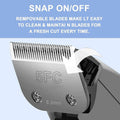 4pcs Dog Grooming Blades Compatible with Andis Dog Clippers,Detachable Ceramic Blade & Stainless Steel Blade (3FC+4FC+5F