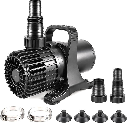 WaterRebirth 350W 7000 GPH Pond Pump, Ultra Quiet Heavy Duty Submersible Water Pump for Koi Ponds, Fountains, Aquariums 