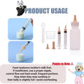 LIAOKAITOU Newborn Pet Feeding Kit, Kitten Bottle Feeding Set with Nursing Nipples, Portable Storage, Emergency Ready, Replaceable Accessories for Kittens Puppies
