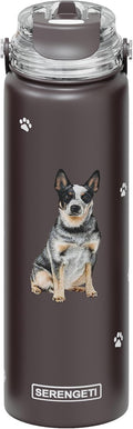 SERENGETI 24 Oz Water Bottle Stainless Steel with Spill Proof Lid - Double walled Vacuum Insulated water flask - Realist