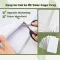 ZIQON 120 Pcs Bird Cage Liner Papers Big Size Cage Paper Liners Disposable Cage Paper Liners Precut Absorbent Cushion Pad Mat Accessories for Pet Bird Parrot (White, 12.2×8.2 inch)