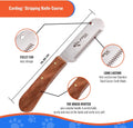 Elmax Pro Professional Stripping Knife for Dogs, Best for Removing Unwanted Undercoat, Blades are Made of Stainless Steel with Wooden Handle Grip (Right-Handed, Rosewood)