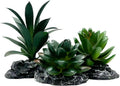 Reptile Artificial Plants Succulent Terrarium Decor Desert Rainforest Plant Lizard Beard Chameleon Gecko Snake Amphibiou