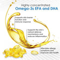 Omega Caps HP Snip Tips for Cats and Small Dogs High Potency EPA and DHA Maximum Bioavailability Fish Oil Supplement Vet Formulated Made in USA Skin Coat Joint and Heart Health 250 Capsules