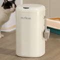 MRBIN Cat Litter Trash can Adsorption Metal, 30L / 7.9gal Automatic Absorbing Bag Diaper Pail, Garbage Bin with Wheels, 