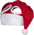 Horze Christmas Santa Hat | Slip-On Horse Cap with Fleece Trim - Red - One Size