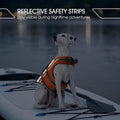 FUAMEY Small Dog Life Jacket with Lift Handle, Lightweight & Buoyancy for Puppy Doggy, Adjustable Dog Swim Vest with Reflective Strips, Orange, XS