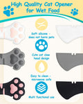 3PCS Cat Food Can Opener Set, Silicone Cat Can Opener & Food Spoon Spatula