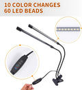 SLNNROA Bird Cage Light with Timer 10 Dimming Levels, 60 LED Beads, Bird Light Avian Lights for Birds Simulate Sunlight for Parrots & Pet Birds