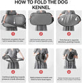 Foldable Dog Kennel for Medium Dogs 36-inch, Portable Waterproof Dog Crate, Pop-Up Indoor/Outdoor Pet Cage & Car Seat Tr
