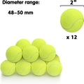 MEKAPLE Mini Tennis Ball 12 Pack for Pet Playing Fecth, 2 inch Dog Training Tennis Balls for Small Size Dogs, Interactive Dogs Playing Balls Fits 2 Inch Automatic Dog Ball Launcher
