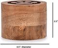 EDHAS Acacia Wood Decorative Urns Funeral Cremation Urn for Ashes for Dogs, Pet Urns for Cats (3.5" x 3.5" x 2.5")