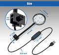 Clip On Aquarium Light 8W LED Fish Tank Light with Full Spectrum & Dimmable Brightness USB Moving Aquarium Lamp for 1-5 