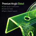 kcrygogo Fluorescent Green Coral Frag Holder Acrylic Coral Rack with Powerful Double Suction Cup Suitable for Household 