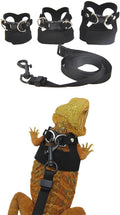 3 Pack Bearded Dragon Harness and Leash Set - Adjustable Soft Leather Vest with 6.89FT Retractable Lead, Escape-Proof Li