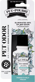 Pet-Pourri Pet Odor Air + Fabric Odor Freshener Spray, Pawsitively Fresh, Travel Size 1.4 Fl Oz