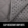 GORILLA GRIP® Waterproof Dog Blanket, Leakproof Couch Cover for Dogs, Silicone Grip Backing, Protects Sofa, Sectional, Bed, Crate, Car & RV, Tear-Resistant Washable Senior Pet Blanket, 30x70 Charcoal