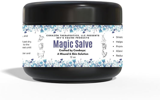 BEV’s Magic Salve | Wound Salve Ointment for Horses, Pets & Livestock | Skin Support & Protective Barrier | Calendula, S