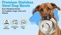 4 Pack - 6.75 Cup (1.6 Liter) Stainless Steel Dog Bowls – Metal Dog Food Bowls, Dog Water Bowls, Pet Feeding Bowls, Replacement Bowls for Raised Stands, Rust Resistant, Dishwasher Safe