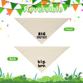 Big Brother Dog Bandana Beige XLarge 1PCS, Adjustable Triangle Scarf