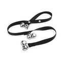 TJE Dog Doorbells Puppy Potty Training Tool Adjustable Rope with 6 Loud Bells Easy to Hang on Door Handles for Small Medium Dogs (Black)