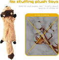 Dog Squeak Toys, No Stuffing Plush Dogs Chew Toy Bundle for Small Medium Large Breed Chewer Tough Durable Squeaky Pet Fetch Puppy Teething Chewing Interactive to Keep Them Busy Best Birthday Gift