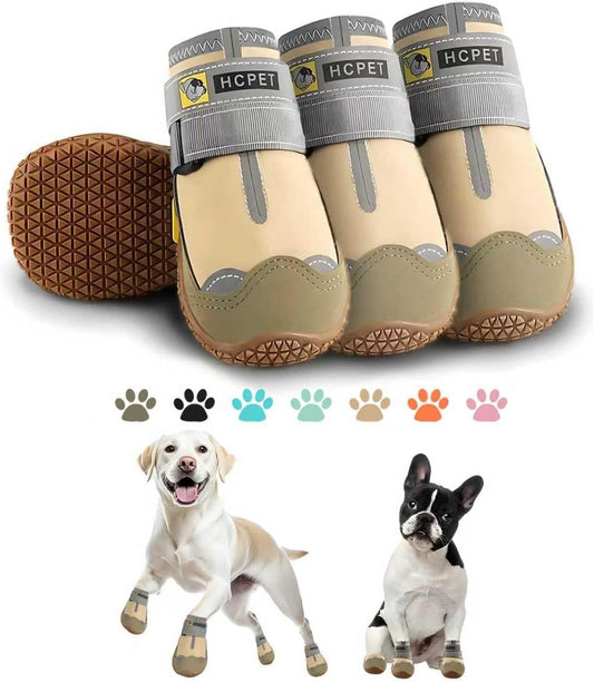 Hcpet Dog Shoes for Dogs, Dog Booties for Dogs, Anti-Slip Dog Boots & Paw Protectors for Hot Pavement Winter Snow Hiking