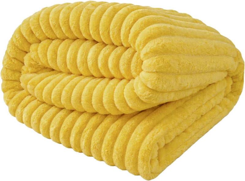 Small Emotional Support Blanket Yellow, Security Calming Dog Blanket, Faux Rabbit Fur Polyester Material for Dog Indoor 