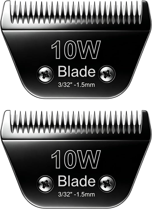 2PCS 10W Wide Blades Dog Grooming Blades Compatible with Andis Dog Clippers