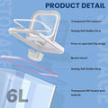 LEAWALK 6 Lbs Airtight Dog Cat Pet Food Storage Container PopTop White/B