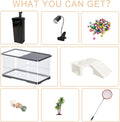 Turtle Tank Starter Kit, Upgraded Aquarium Fish Tank Kit with Filter,Fish Net, Reptile Habitat with Adjustable UV Lamp &