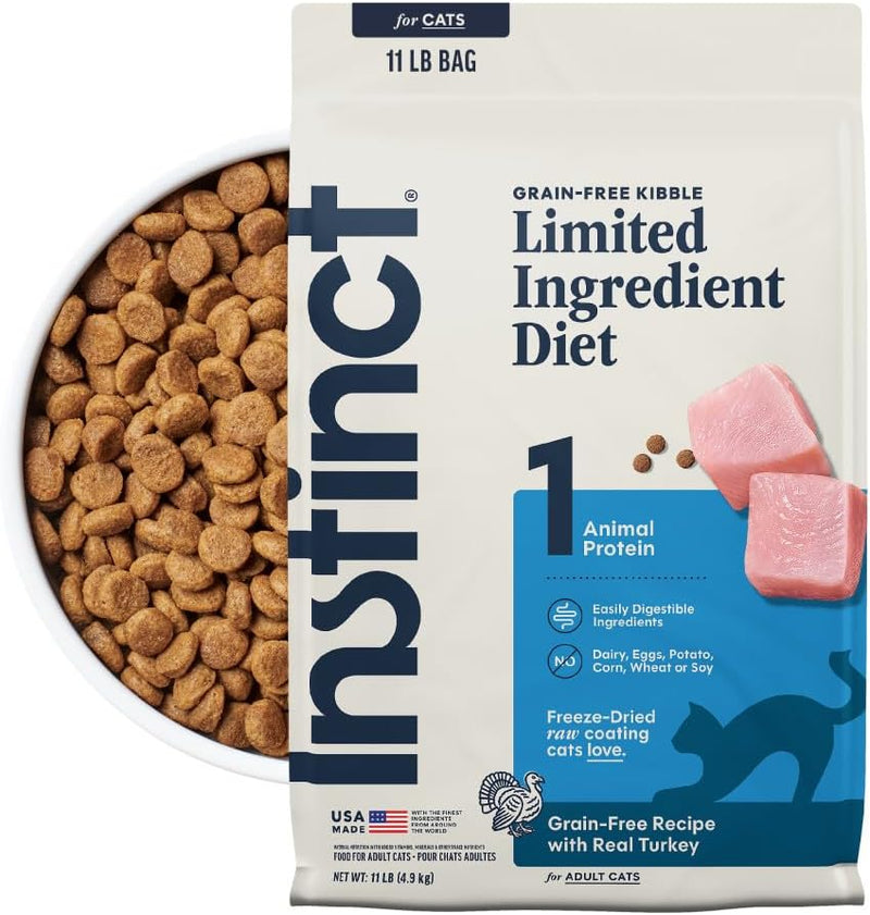 Instinct Limited Ingredient Diet Dry Cat Food, Real Turkey, 11 lb. Bag