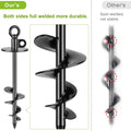 15" Heavy Duty Dog Tie Out Stake, 360° Swivel Anchor, Black