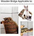 PINVNBY Guinea Pig Wooden Ladder Bridge (20 x 11.8 in) Rabbits Hideout, House, Tunnel, Rodents Chew Toys for Bunny, Chin