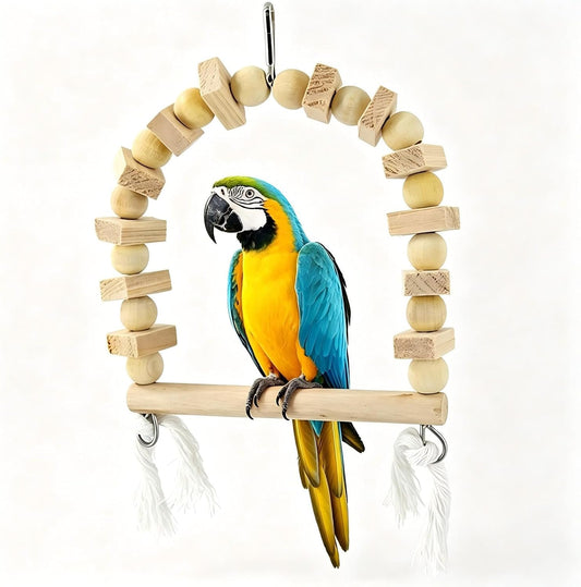 Hummingbird Swing for Outdoors Hanging, Wooden Platform,Swings and Perches